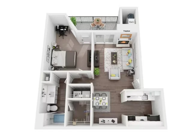 1B1B 1112 floor plan