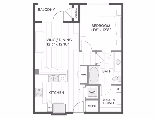 Unit 1-433 1-326 floor plan
