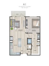 One-bedroom/One-bath 3113 floor plan