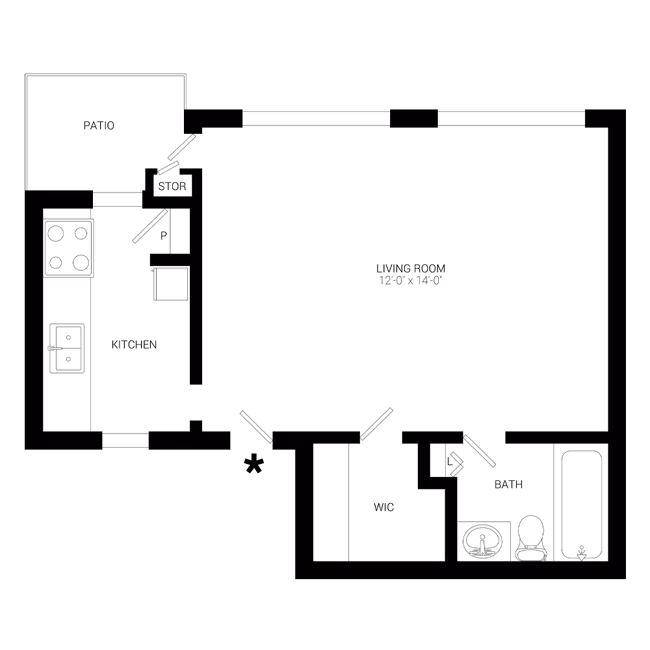 Unit 1-154R 1-154R floor plan