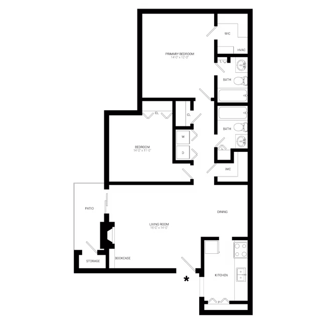 Hawthorn 1-203R floor plan