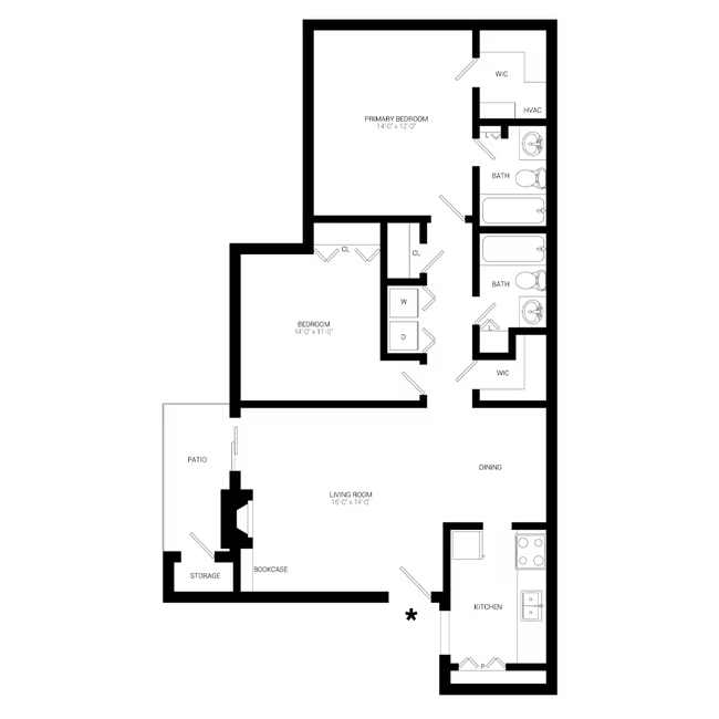 Hawthorn 1-204R floor plan