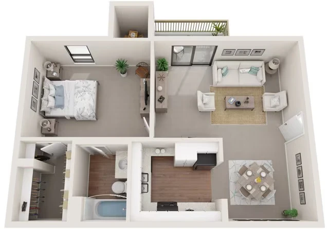 1x1A 1-127 floor plan