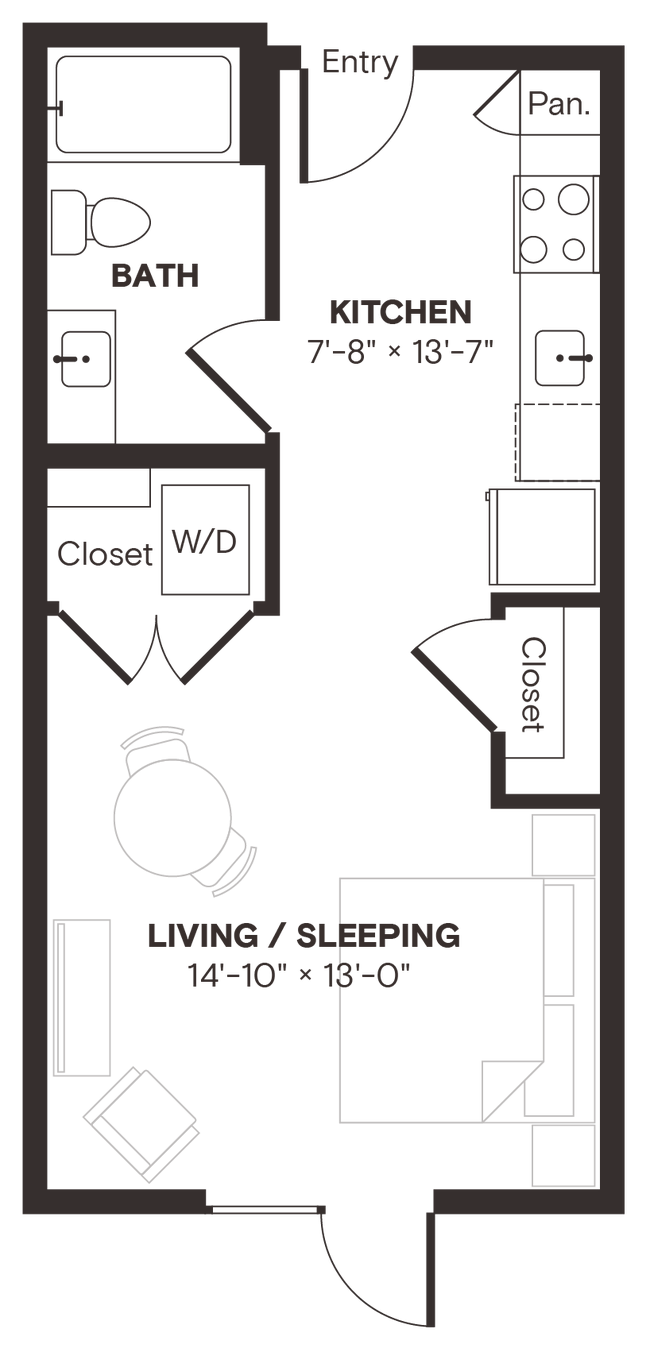 Unit 2427 1109 floor plan