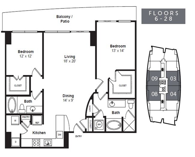 Unit 1409 0704 floor plan