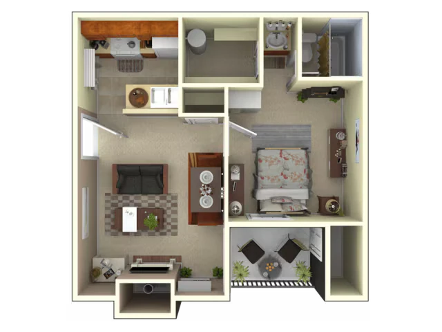 1x1 508 floor plan