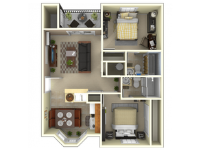 2x2 926 floor plan