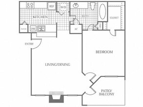 1B 1323 floor plan