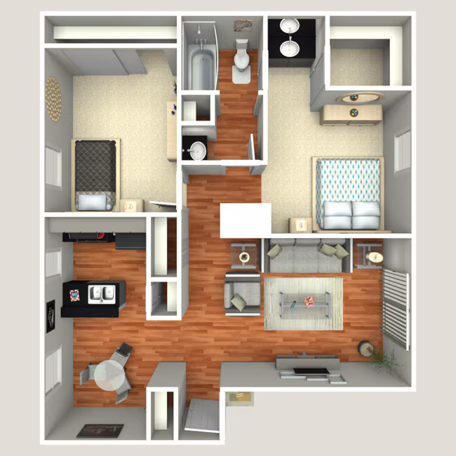 Unit 1304 908 floor plan