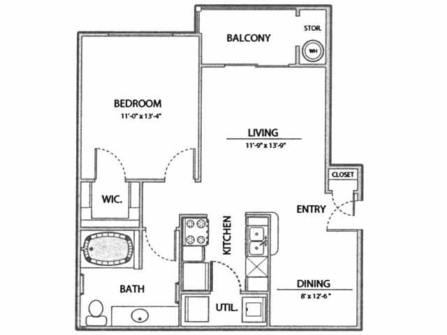 A1 11-303 floor plan