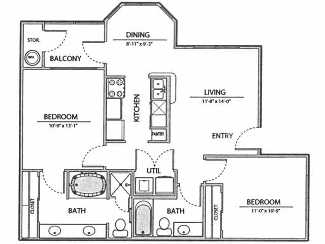 Unit 10-307 10-307 floor plan