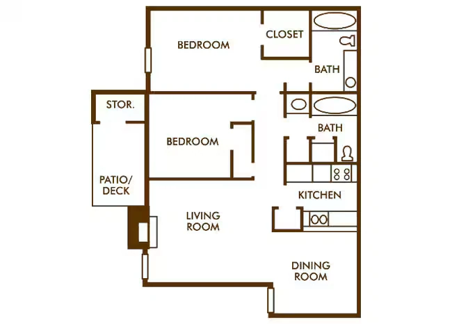 2B 0413 floor plan