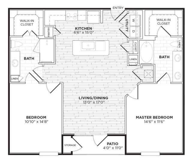 Unit 1301 1301 floor plan