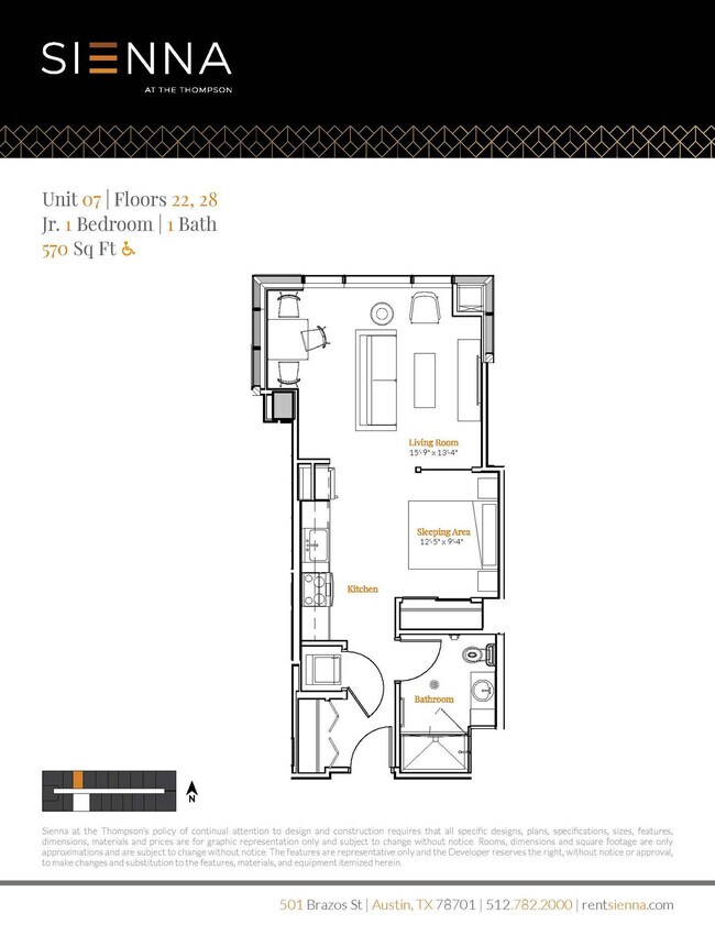 Unit 3007 2207 floor plan