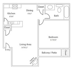 1/1bf 172 floor plan