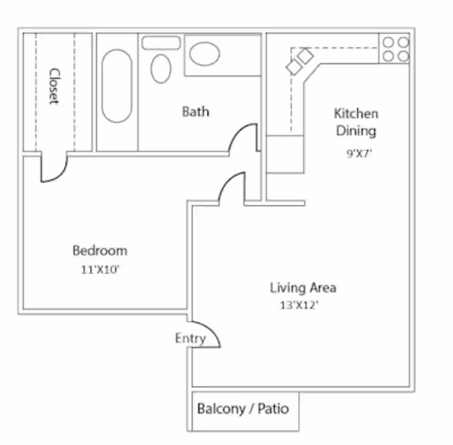 Unit 214 111 floor plan