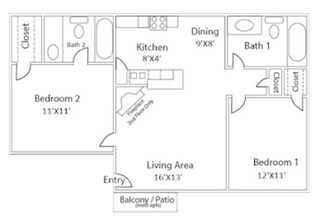 2/2 227 floor plan