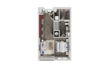 Studio 3107 floor plan