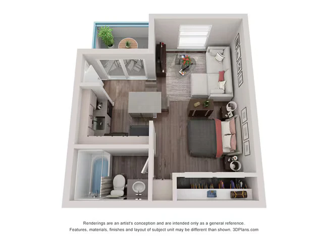 Studio 7-7102 floor plan