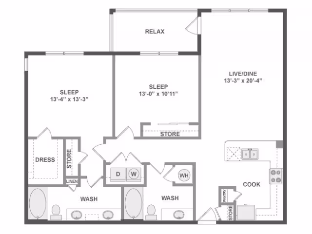 Unit 12-12111 14-14201 floor plan