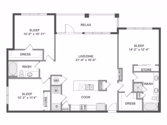 Unit 12-12112 14-14212 floor plan