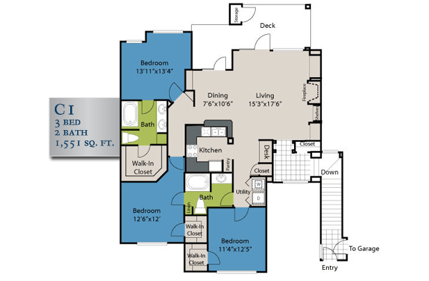Unit 1524WD 1524WD floor plan