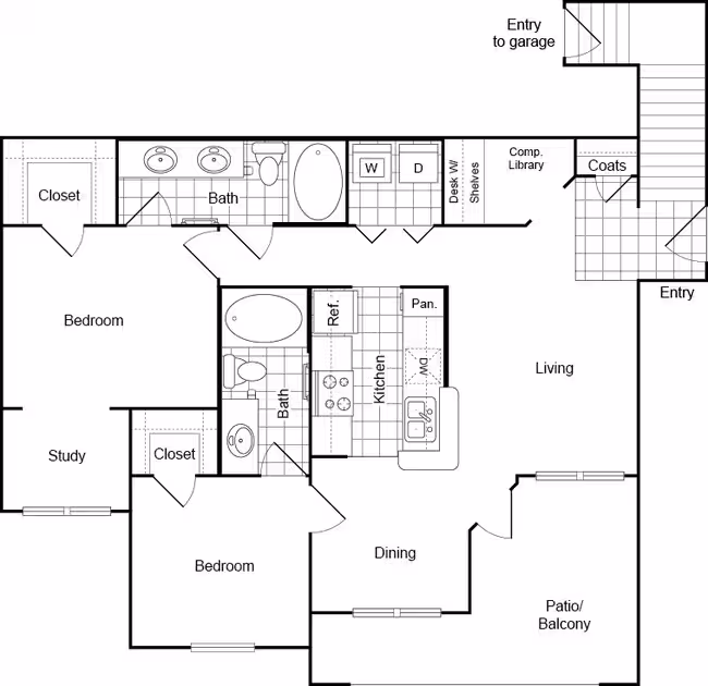 Unit 1227 1227 floor plan