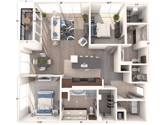 Unit 1007 1007 floor plan