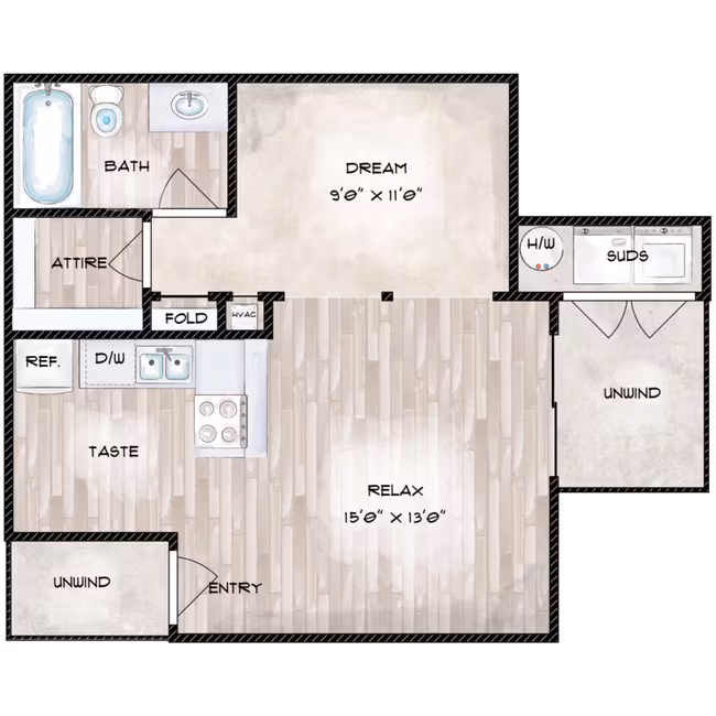 Unit 1515 306 floor plan