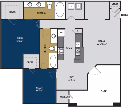 Unit 1138 1138 floor plan