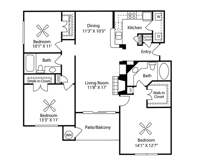 Unit 1417 327 floor plan