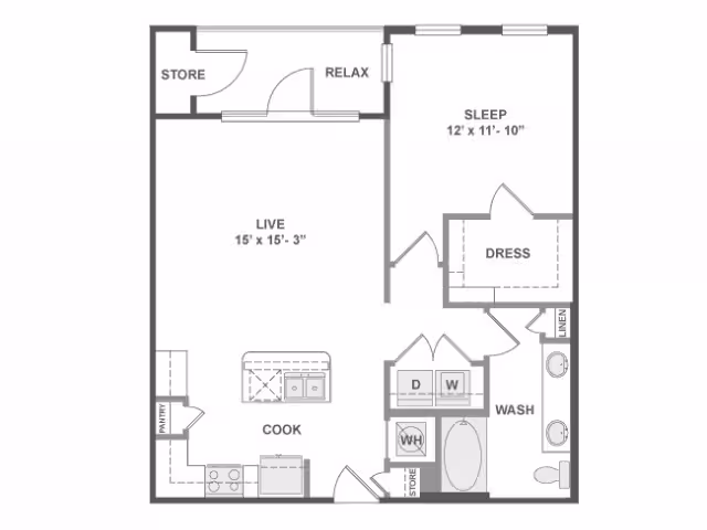 A3c 2B-333 floor plan