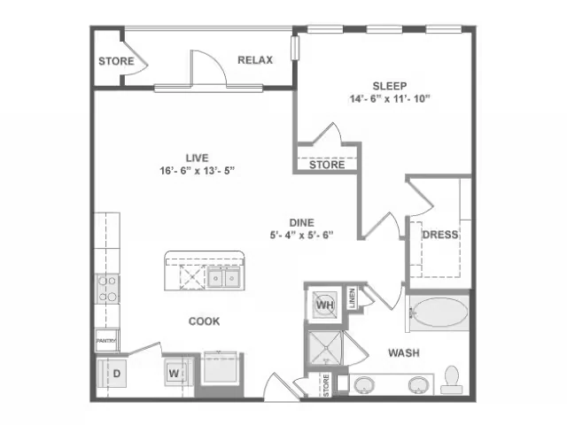 A5a 1B-216 floor plan