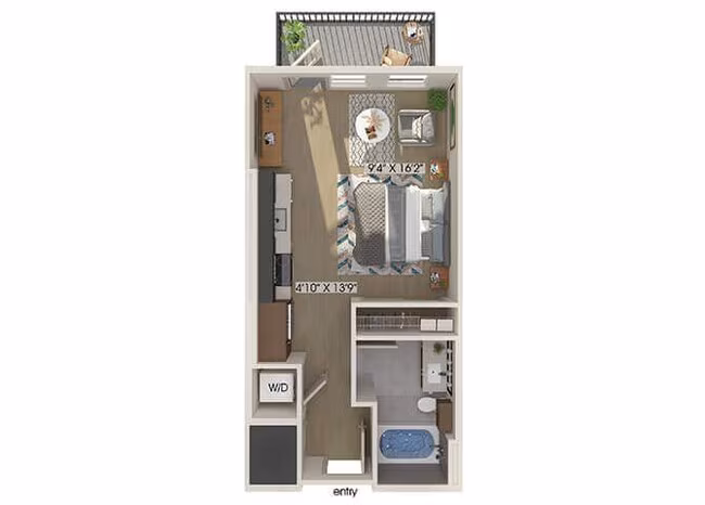 Unit 1148 1344 floor plan
