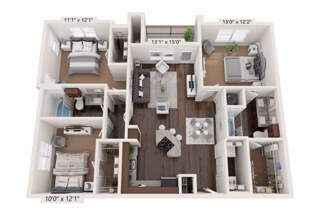 Unit 2416 1242 floor plan