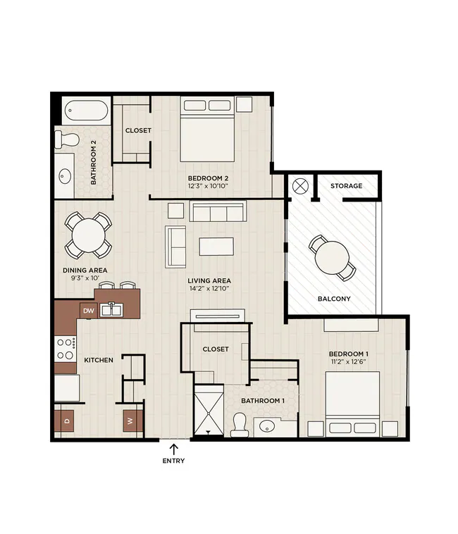 Unit 1316 1316 floor plan