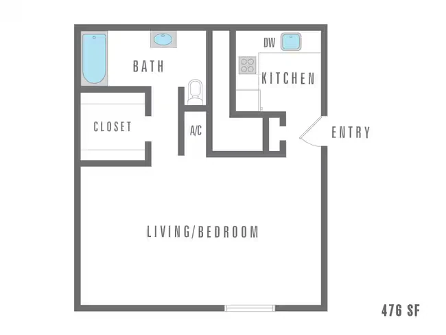 Studio 4700 Stringfellow 1-113 floor plan