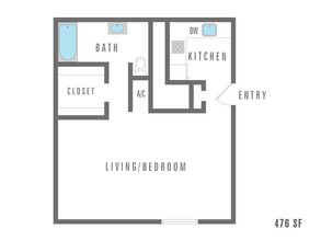 Studio 4700 Stringfellow 1-113 floor plan