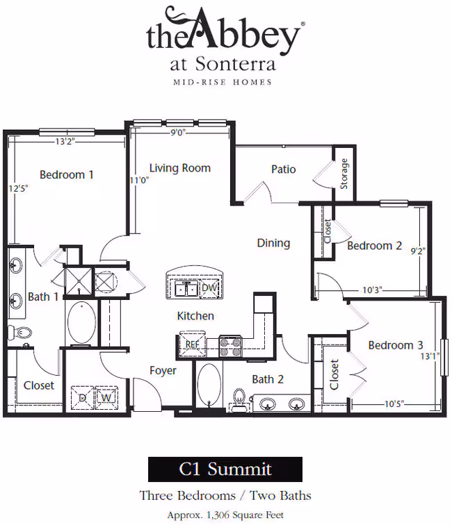 Unit 2216 1136 floor plan