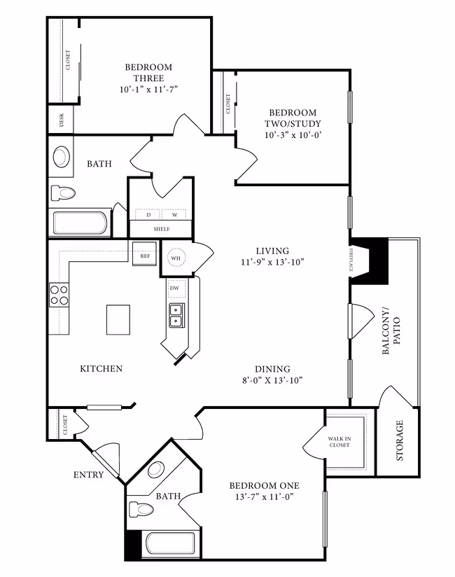 Unit 2307 2307 floor plan