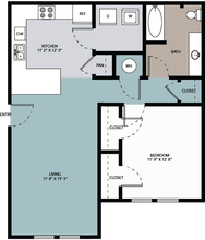 1B 414 floor plan