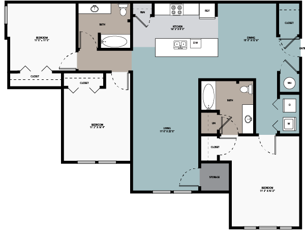 Unit 1433 1316 floor plan