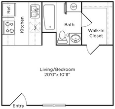STUDIO 0142BE floor plan