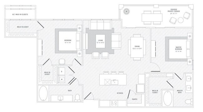 Unit 12208 5202 floor plan