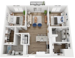 Unit 1244B 1244B floor plan
