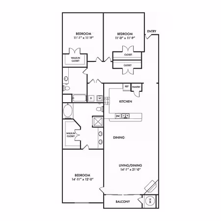 Unit 711 711 floor plan