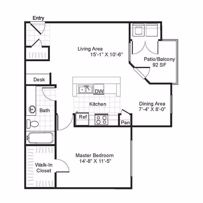 Unit 1301 6102 floor plan
