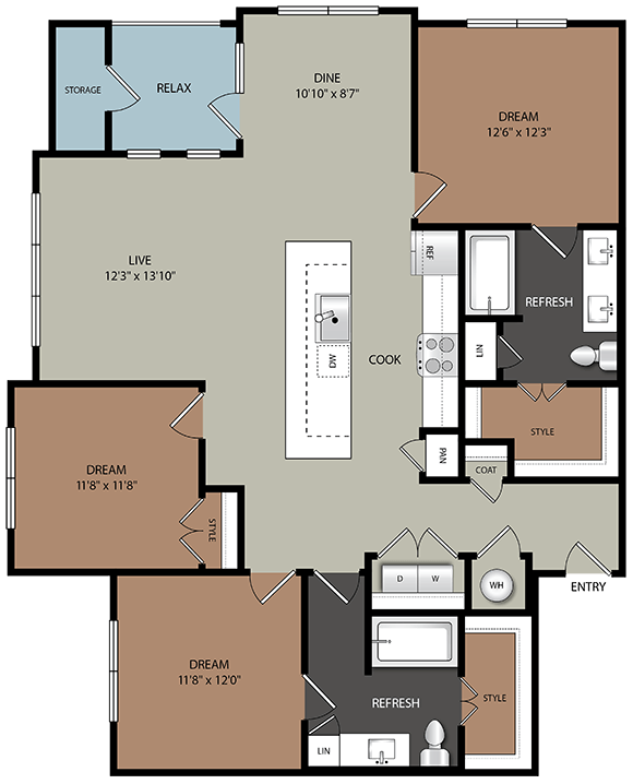 Unit 05201 05201 floor plan