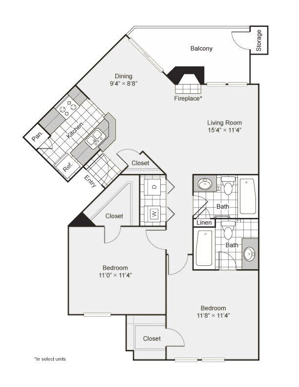 Unit 1004 604 floor plan