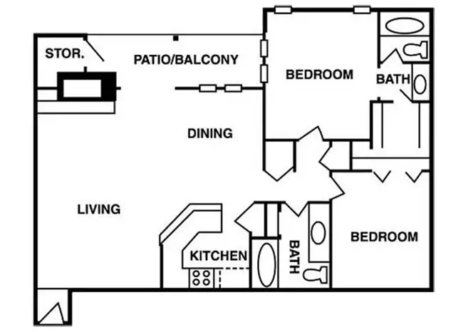 2B 1505 floor plan